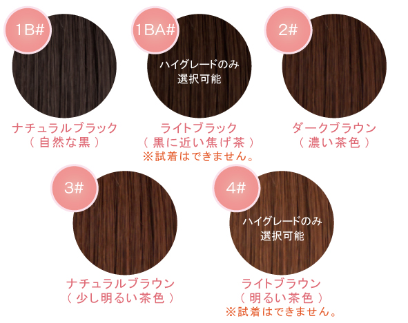 医療カツラのカラー