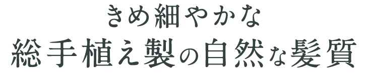 きめ細やかな総手植え性の自然な髪質｜医療用ウィッグのアンベリール