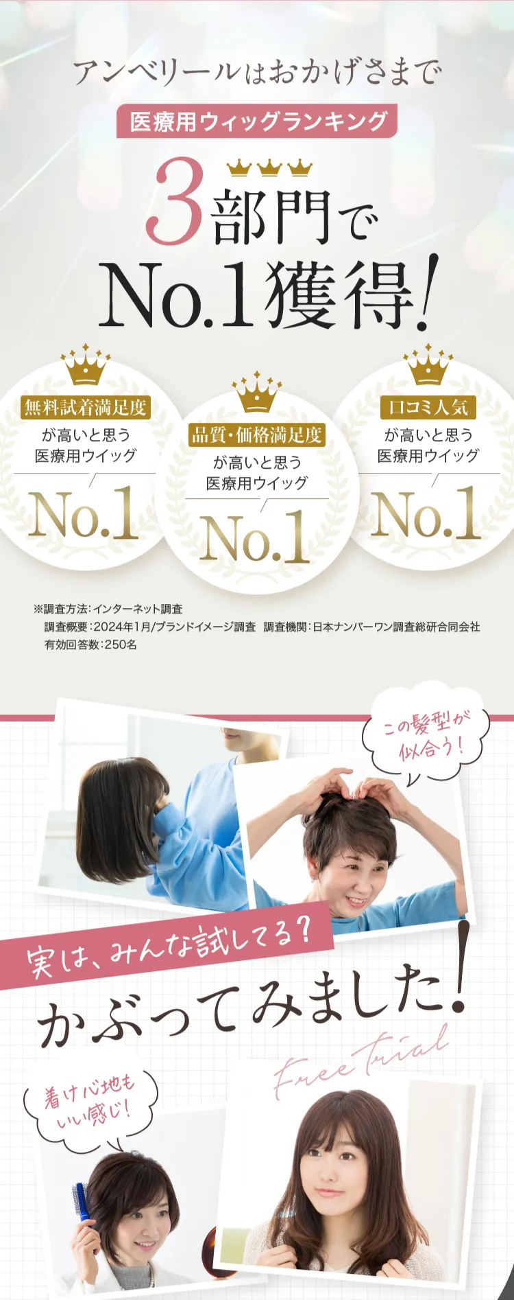 医療用ウィッグランキング第一位