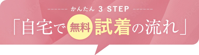 自宅で無料試着の流れ